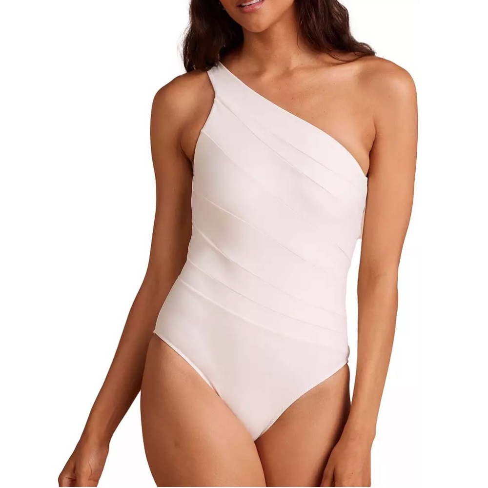 Summersalt sidestroke One-Shoulder White One Piece